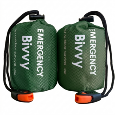 슬리핑백 생존 재난 비상 체온유지 은박담요, 2개, 그린