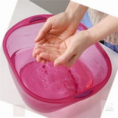 돼지네만물상 욕실대야대형 욕실대야 욕실 대형 플라스틱 사각 대야 다용도 대야, 리빙 사각 반투명볼 특대_그레이, 1