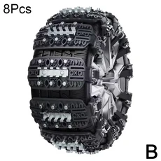 자동차 겨울 스노우 타이거 클로 얼음 깨기 미끄럼 방지 헤비 듀티 TPU 금속 망간강 네일 체인 나노 6.5-10, 01 B