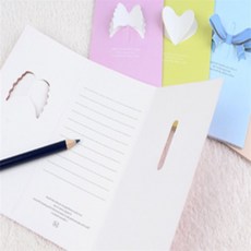 하루빛마켓 편지카드 축하 카드, 앤젤 - 블루