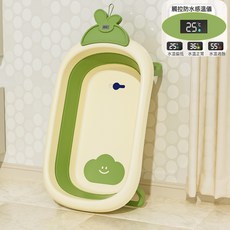 婴儿浴盆宝宝大号盆可折叠婴幼儿童用品坐躺小孩家用新生儿洗澡盆, 橄榄绿:如圖所示