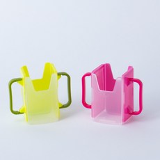 어린이집 양손손잡이 우유팩컵받침 홀더 아기 흘림방지, 1개