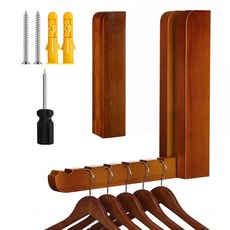 Fiwochic 2피스 나무 코트 랙 벽걸이 입구 후크 튼튼한 접이식 욕실 침실 걸이식 타월 의류 가방