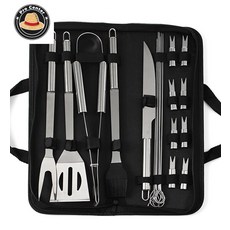 리프로센터 캠크닉 바비큐 조리도구 20p B타입 집게 꼬치 수납가방