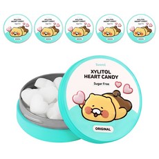 춘식이 자일리톨 하트 캔디 오리지널 핀란드 무설탕 사탕, 40g, 6개