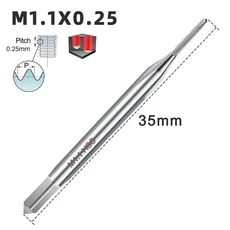 1개 HSS 법 탭 미니 소형 나사탭 오른손잡이용 직선 플루트 나사탭 M1 M1.1 M1.2 M1.4 M1.6 M1.7 M1.8 M2.0 수공구, [03] M1.1x0.25