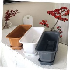 베란다텃밭 플라스틱화분 화초박스 플라스틱화분-화초박스 뷰티60cm, 화이트