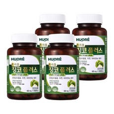 징코플러스 징코 은행잎추출물 혈액순환 혈액순환개선 기억력 은행잎 트리플징코플러스, 60정, 4개