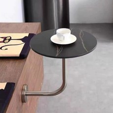 원목 붙박이 테이블 월넛 확장형 인테리어 업소용 가구 부착, 로렌 블랙골드 (35cm)