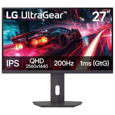 27G610A-B 27인치 울트라기어 QHD 2560 x 1440 IPS 게이밍 모니터 200Hz 1ms AMD 프리싱크 VESA 디스플레이 HDR 400 HDMI