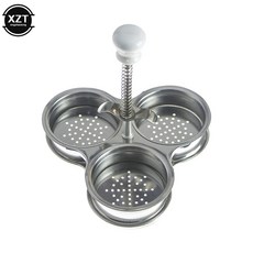 호환 스테인레스 에그 밀렵꾼 조절 3 그리드 스티머 보일러 다기능 쉐이핑 쿠커 홈 DIY 주방 가제트, silver, 1개