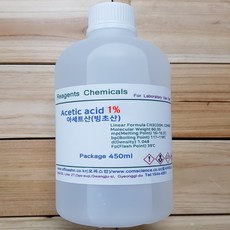 아세트산용액 (빙초산) 1% 화) Acetic acid solution, 1개, 450ml