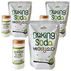 삼진식품 베이킹소다 480g(용기형)+1kg(리필형) 세트 식용 과일세척, 3개, 1.48kg