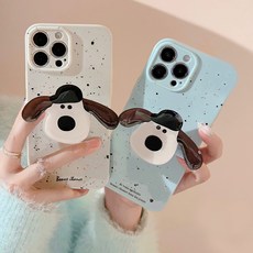 재고 그립감 좋은 강아지 톡 실리콘 아이폰 케이스
