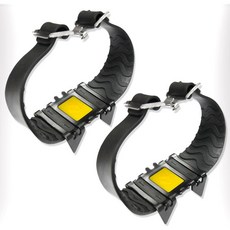 熱銷 【KK園藝】戶外冰爪4齒防滑鞋套雪地攀巖裝備雪爪登山鞋釘鏈簡易男女冰繩索, 一雙(35-48鞋碼通用)配收納袋