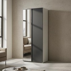 800 전신경 이불장 드레스룸 전신거울 모듈장 수납장 가구 붙박이장, 그레이