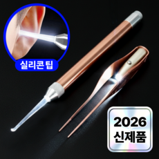 폴케이 잘보이는 LED 귀이개 귀지핀셋 2종 세트, 1세트, 1세트