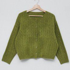 봉봉스토리 꽈배기기본 임부용 니트 가디건