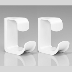 루디아셀 세수대야 걸이 거치대 욕실 화장실 대야걸이 접착식 무타공, 2개, 화이트