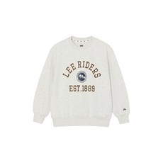 LEE KIDS 리 라이더스 바시티 로고 스웻셔츠 화이트멜란지 LK2601CR23WM 489490