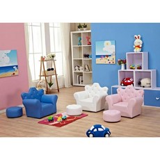 캐릭터 소파 소아과 치과 유치원 휴게실 리셉션 유아가구 모듈소파 다양한 동물디자인, 여러 사람, 골드 크라운 어린이용 소파