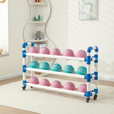 이동식 농구공 수납대 체육관 유치원 학교 공 보관 선반, 1개, 유아용 농구 1열 3단 3-5호15개