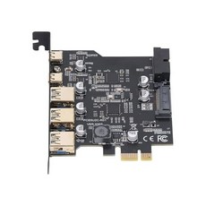 ASHATA PCIe 확장카드 포트카드 PCIe에서 USB 3.2 Gen 2 카드20 Gbps 대역폭 타입 A C 5 포트 PCI 익스프레스 확장 카드OS X PC 데스크톱 컴, OS X PC 데스크톱 컴퓨터용 Linux용 ASHAT