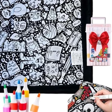 마커로 색칠하는 DIY 담요 나만의 만들기 다용도 창의적 그림 예술 프로젝트 성인 휴식용, 01 China Mainland, 14 Monster