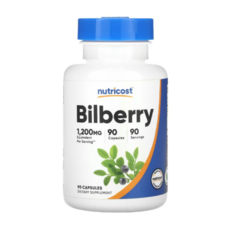 뉴트리코스트 빌베리 1 200mg 캡슐 90캡슐 1서빙 1 200mg 90회분 Bilberry Capsules [1 200 MG] [90 CAPS], 90정, 1개