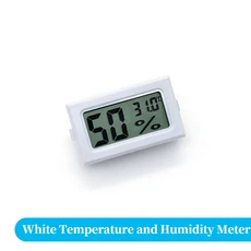 5Pcs 미니 디지털 LCD 실내 편리한 온도 센서 습도계 게이지 (배터리 제외), 03 White