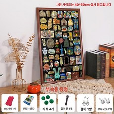 브랜드없음 마그네틱 자석 칠판 보드판 카페 우드 벽걸이, 특대형 50 x 60cm 커피색 A