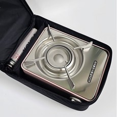 캠프맨 코베아 엑스온 버너 가방 케이스 가스수납가능 버너미포함, 1개, 블랙