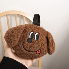 아이루리 귀욤주의 복실 강아지 품백 애견용품 외출 필수템 배변봉투 파우치 롤형 똥츄, 1개, 1개입, 메롱브라운