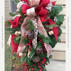 美式手作裝飾品 圣誕倒掛樹60cm 90cm葡萄紅果圣誕樹手工聖誕節節慶派對裝飾聖誕掛飾聖誕佈置耶誕居家佈置, 60cm美式倒掛樹 500g