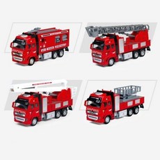 메탈 긴급 소방차 미니카 놀이 어린이 자동차 장난감, 상세페이지 참조, 1개