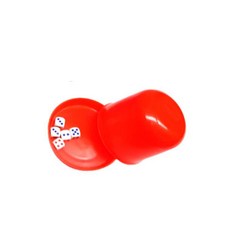 骰子骰盅吹牛骰盅骰盅底座 底座型骰盅骰子遊戲吹牛遊戲, 1個, 橘色優先，若無則隨機