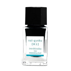 PILOT 만년필 수성 잉크 색채방울/iroshizuku 미니병 15ml 수옥/스이교크 INK-15-SU, 1개, 상세페이지 참조