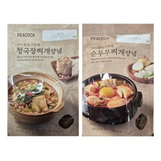 피코크 청국장찌개 양념 150g + 순두부찌개 양념 130g 각 1개씩, 1개