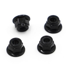 10pcs M3 M4 M5 M6 M8 검정색 탄소강 육각 플랜지 나일론 인서트 잠금 너트 자동 Nylock, 03 M5 10pcs