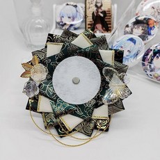 新款夏彦简约原创灰色无拖尾吧唧托吧唧托痛包diy底托, 墨綠色（流光蝴蝶）, 1個