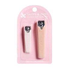 Olive & June 손톱깎이 세트 | 마니스 및 페디스용 플랫 엣지 클리퍼 | 손톱용 작은 클리퍼 및 발톱용 대형 클리퍼 | 가정용 매니큐어 및 페디큐어를 위한 살롱 품질의, Olive & June 손톱깎이 세트 | 마니스 및 페