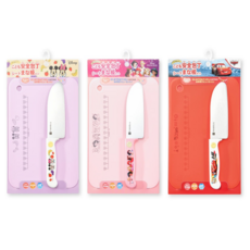 약셀 어린이 스테인레스 안전 칼 & 도마 SET 9종, 4. 옐로우 기차, 1세트