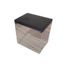 SOBO 松寶 小寵盒子 M-B02 桌面創意小缸 魚缸 水族箱 鬥魚缸 烏龜缸 寵物盒 缸, 1個, 黑色