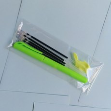 自動消失筆芯字帖凹槽練字本魔法褪色筆芯套裝5支筆芯裝, 5支消失筆芯+1支綠筆桿+1個握筆器, 1個