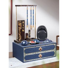 붓글씨연습 문방사보 붓 벼루 세트 풀 먹 그림, 1개, B. 이중 11 그린1단 B