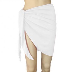 Sheer Beach Coverup 랩 경량 수영복 커버 업 여성용 조절 가능한 허리 해변 나들이 야외, 01 8