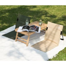 코지톡 그라운드체어 페스티벌의자 캠핑좌식의자 2개, 블랙