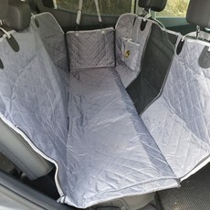 큰개자리 강아지 카시트 대형견 차시트 차량용 뒷좌석 풀커버 방수, 다크그레이, 1개