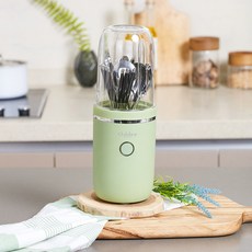 오데르 후후 UV 수저살균기 소독기 건조기 수저통, 블루