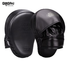 GINGPAI 복싱 핸드미트 고밀도 쿠션 충격흡수 PU 소재 스파링 훈련용 핸드타겟, 1개, 09.블랙